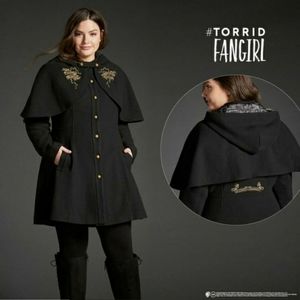 Torrid Harry Potter capelet coat size 3
